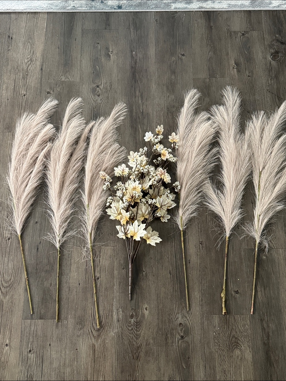 Neutral Pampas Grass & Cream Blossom Floral Bundle